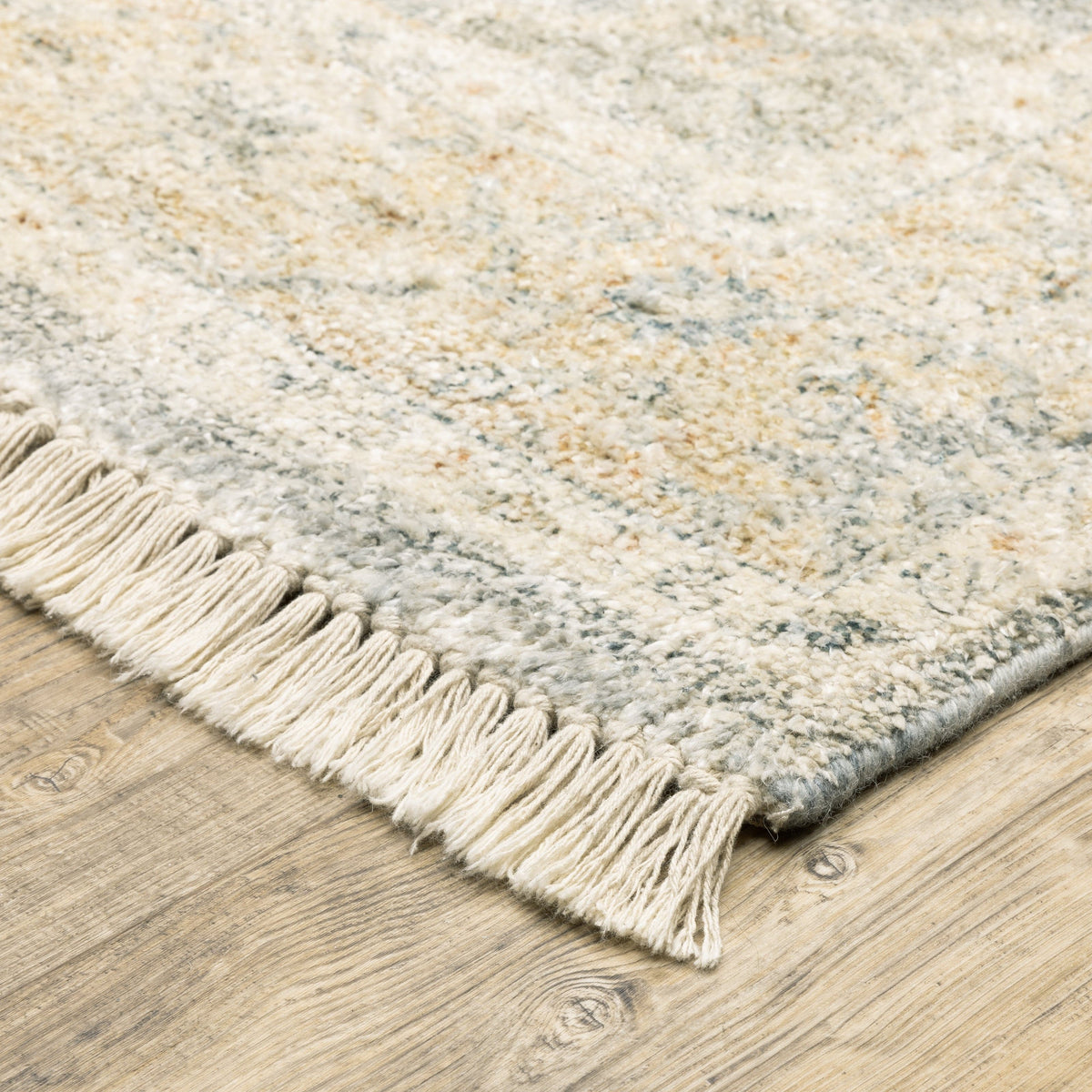 Malabar Beige & Grey Chenille Traditional Rug
