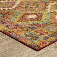 Malibu Gold & Multi-Colored Washable Rug