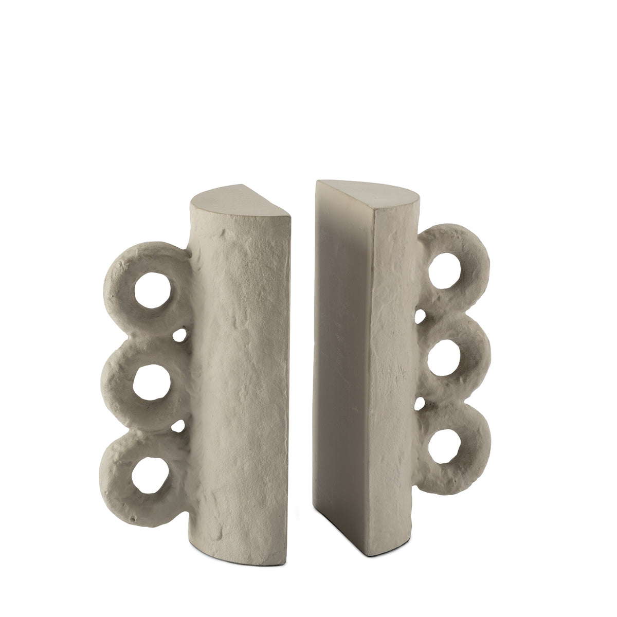 Chandra Bookend Set, Black & Grey