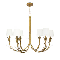 River Reed Gold Leaf Chandelier