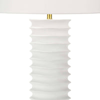 Nabu Metal Column Table Lamp White