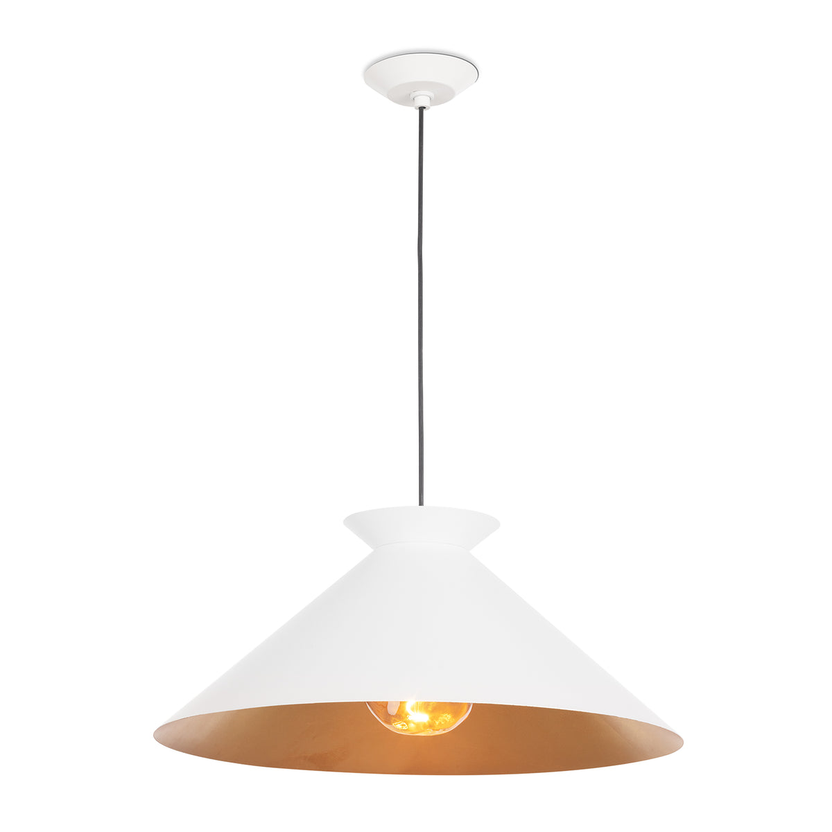 Viggo White and Gold Pendant - Small and Large Variants Available