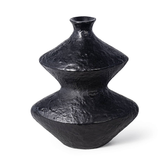 Poe Black Aluminum Vase