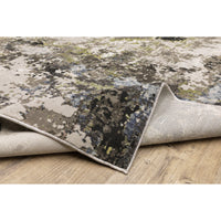 Caravan Grey & Green Contemporary Rug