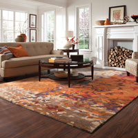 Galaxy Multi & Orange Contemporary Rug