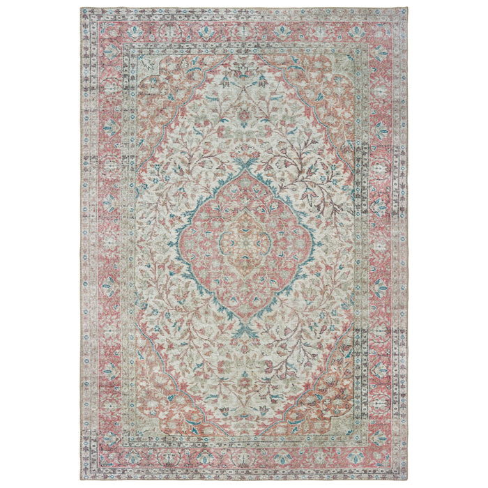 Sofia Ivory & Pink Traditional Rug